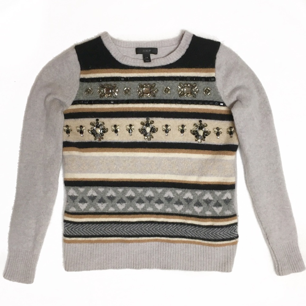 J.Crew Jeweled Crewneck Sweater Size XXS